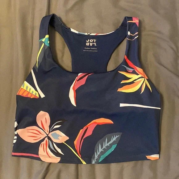 JoyLab Sports Bra tropical floral print Joy lab Joy Lab